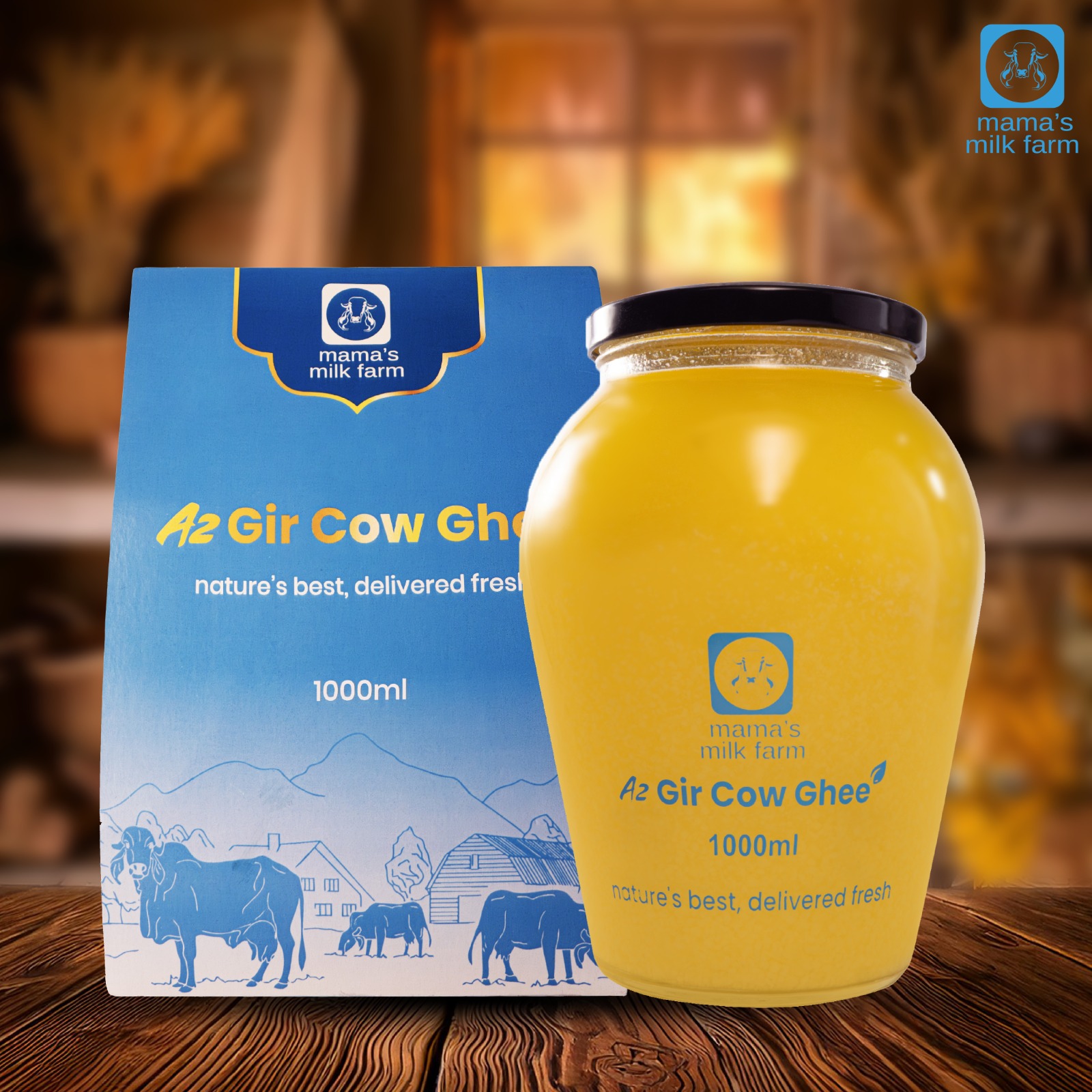 A2 Gir Cow Pure Ghee 1000ml